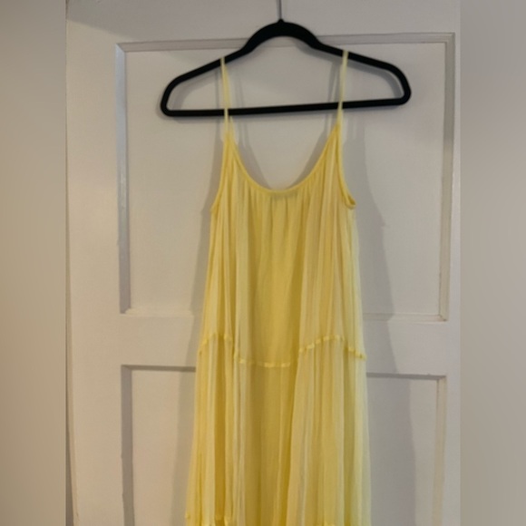 Mango yellow chiffon maxi dress - Picture 8 of 9